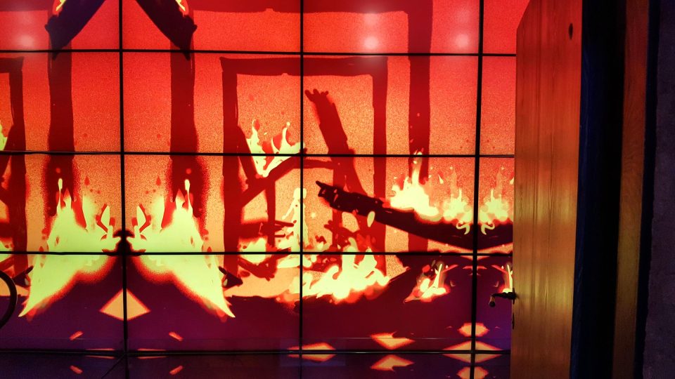 Multimediální expozice Praha hoří prostřednictvím videomappingu, animace, videoartu či virtuální reality vypráví o odvěkém ohrožení Prahy ohněm