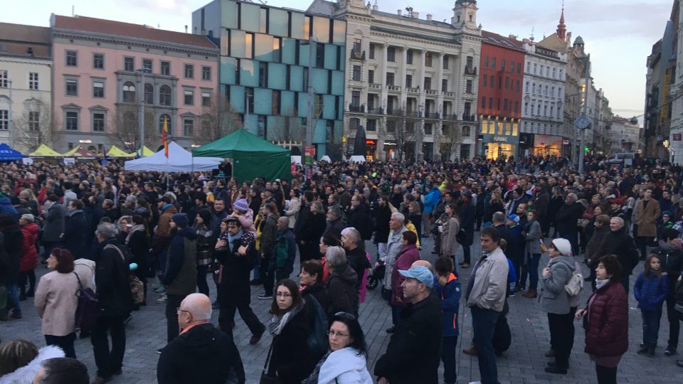 Náměstí Svobody v Brně při oslavách 30 let od sametové revoluce