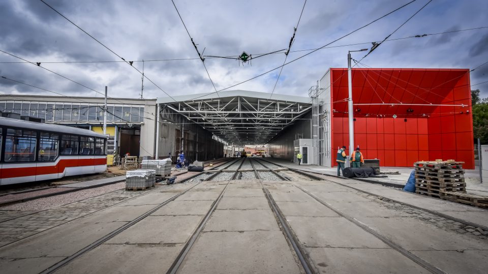 Nová hala údržby v tramvajové vozovně v brněnských Pisárkách