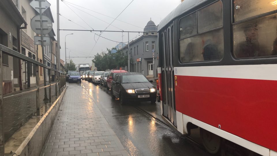 Problémový úsek na ulici Táborské