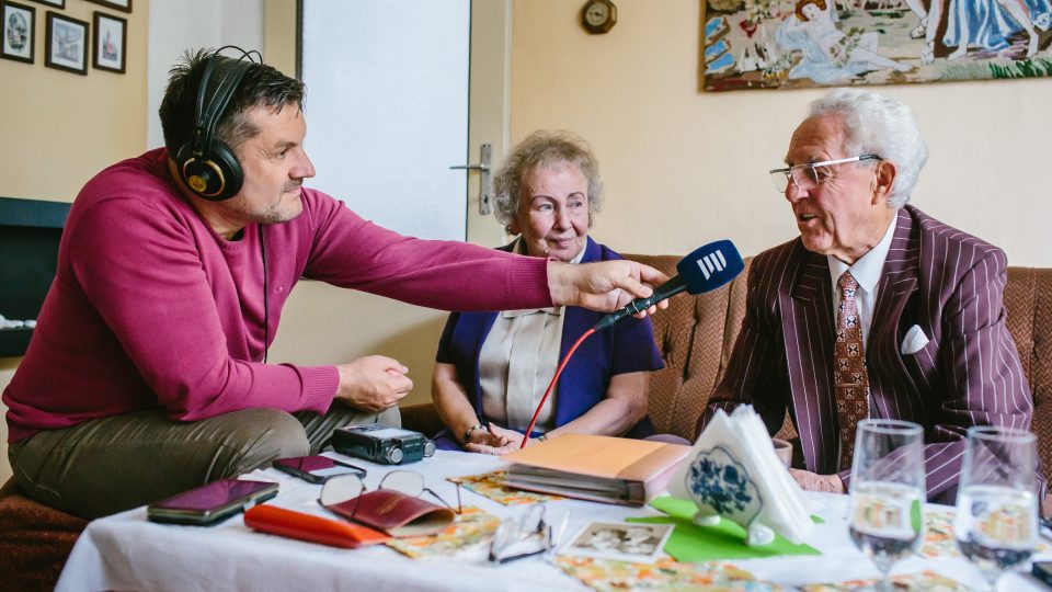 Hana a Karel Prokešovi během natáčení