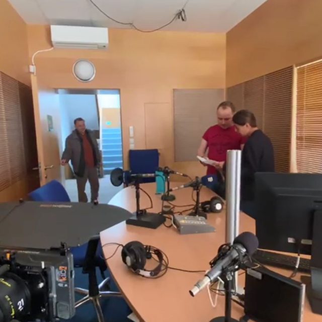 Místo zločinu Zlín,  natáčení 2025 v Českém rozhlasu Zlín | foto: Klára Pelcová,  Český rozhlas