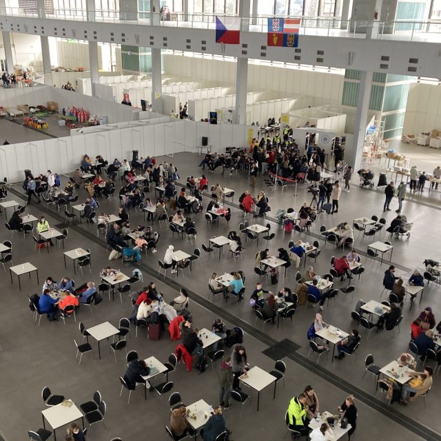 Asistenční centrum pomoci na brněnském výstavišti | foto: Petr Tichý,  Český rozhlas