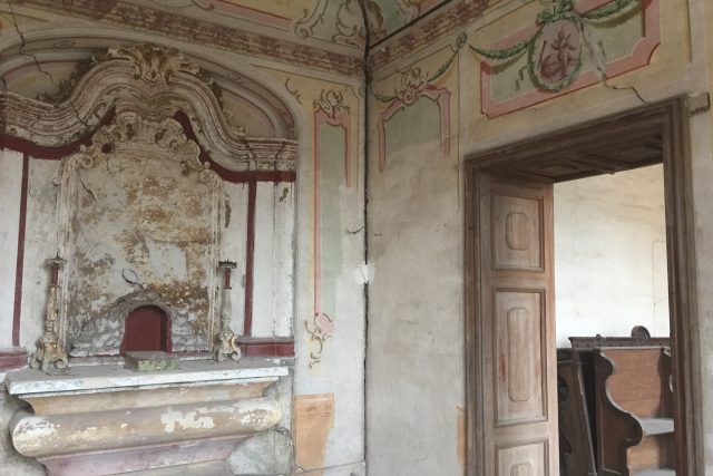 Barokní výzdoba bývalé kaple v prelatuře v Ostrovačicích. | foto: Alžběta Nečasová