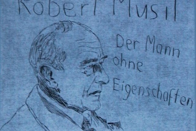 Robert Musil na kresbě stuttgartského grafika Joachima Sautera | foto:  Německé kulturní sdružení region Brno