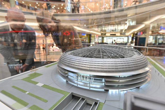3D model plánované multifunkční haly Aréna Brno | foto: Igor Zehl,  ČTK