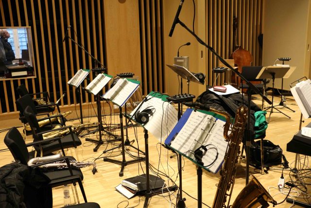 Rozhlasový Big Band Gustava Broma nahrával ve studiu 7 nové aranže | foto: Ludmila Opltová,  Český rozhlas