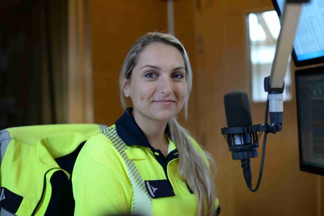 Policistka Dagmar Fuxová byla hostem Dobrého rána | foto: Ilona Sovová,  Český rozhlas
