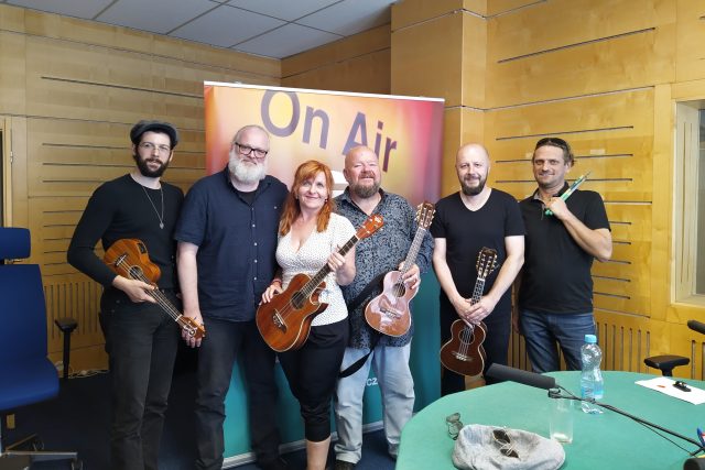 Ukulele Orchestra jako Brno v Českém rozhlase Brno | foto: Český rozhlas Brno